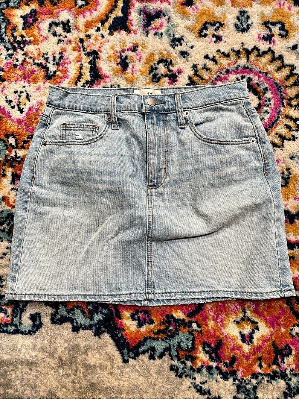 Universal Thread Denim Mini Skirt in Blue Size 6